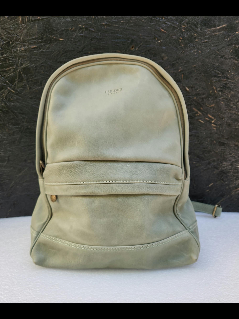 I Medici Firenze Verde Leather Backpack